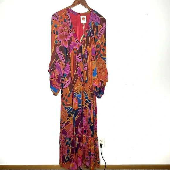 Farm Rio Vintage Wave Maxi Dress Small NWT - Picture 5 of 16